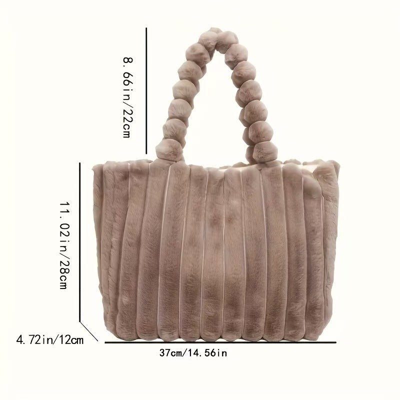 Chic Plush Tote Bag - laseze