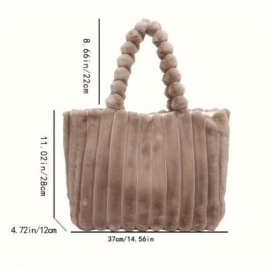 Chic Plush Tote Bag - laseze