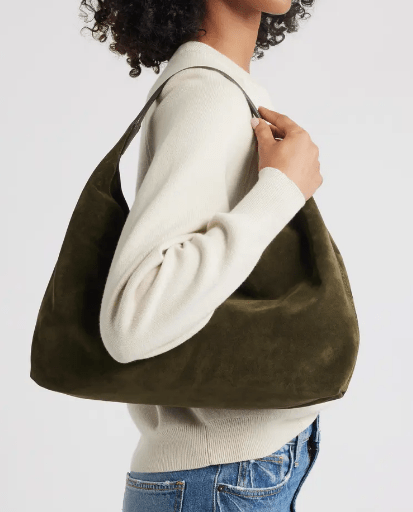 Chic Suede Shoulder Bag - laseze