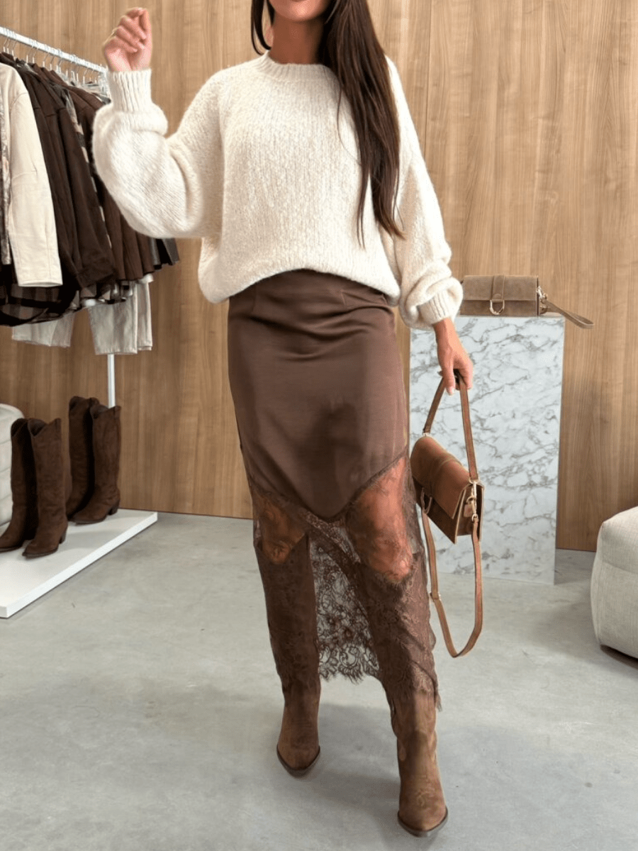 Chocolate Lace Skirt Braid - laseze