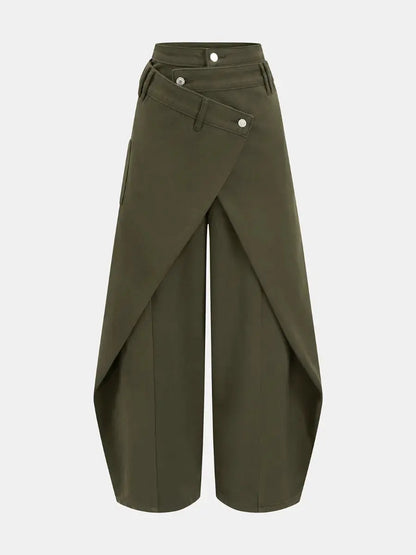 Cross - Slit Wide - Leg Jeans - laseze