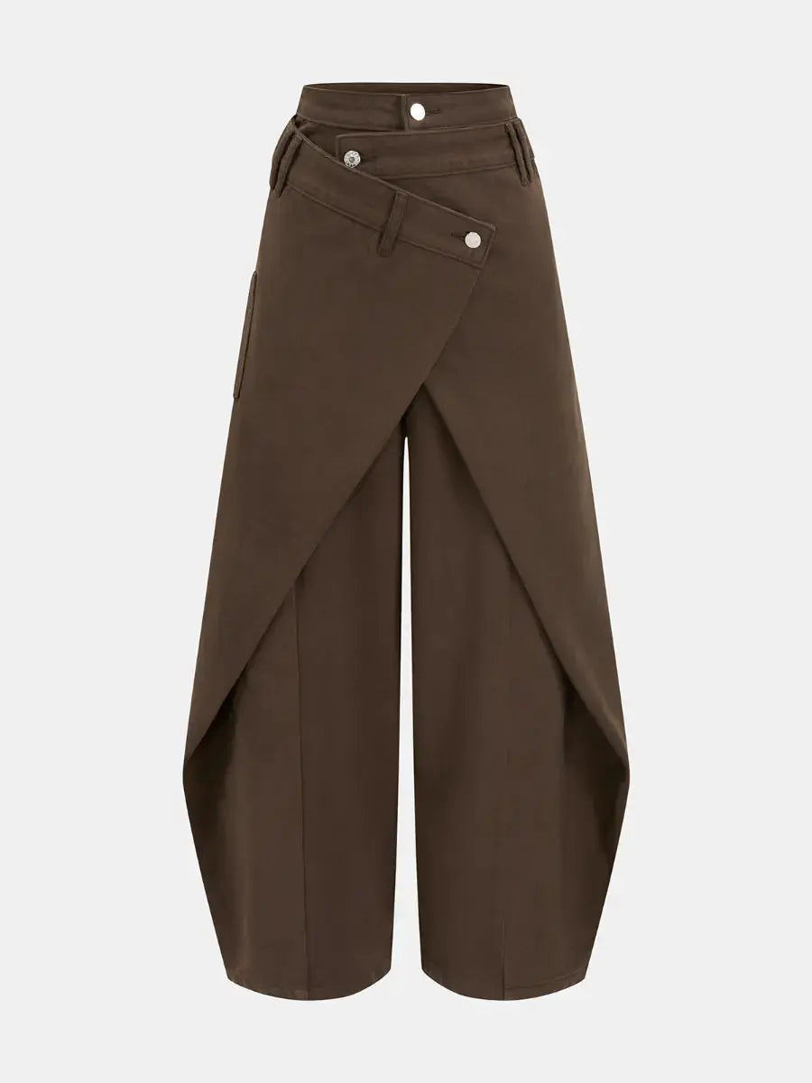 Cross - Slit Wide - Leg Jeans - laseze