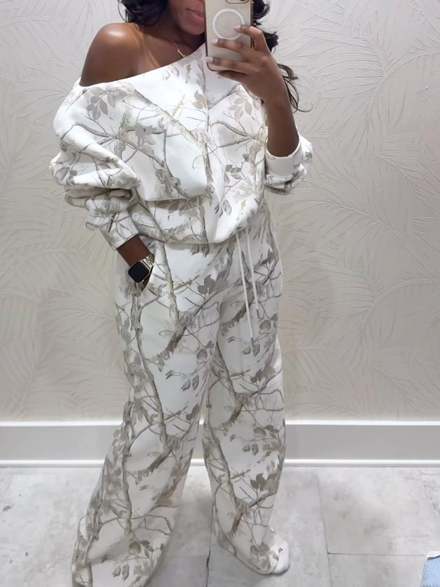 Nature-Inspired Off-Shoulder Set