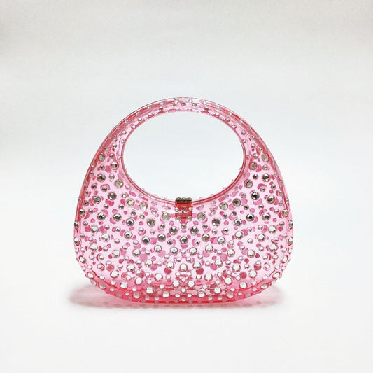Dazzle Acrylic Diamond Handbag - laseze