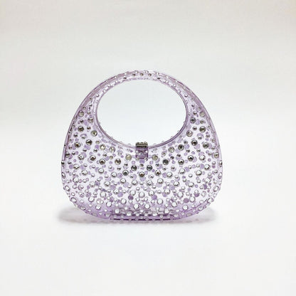 Dazzle Acrylic Diamond Handbag - laseze