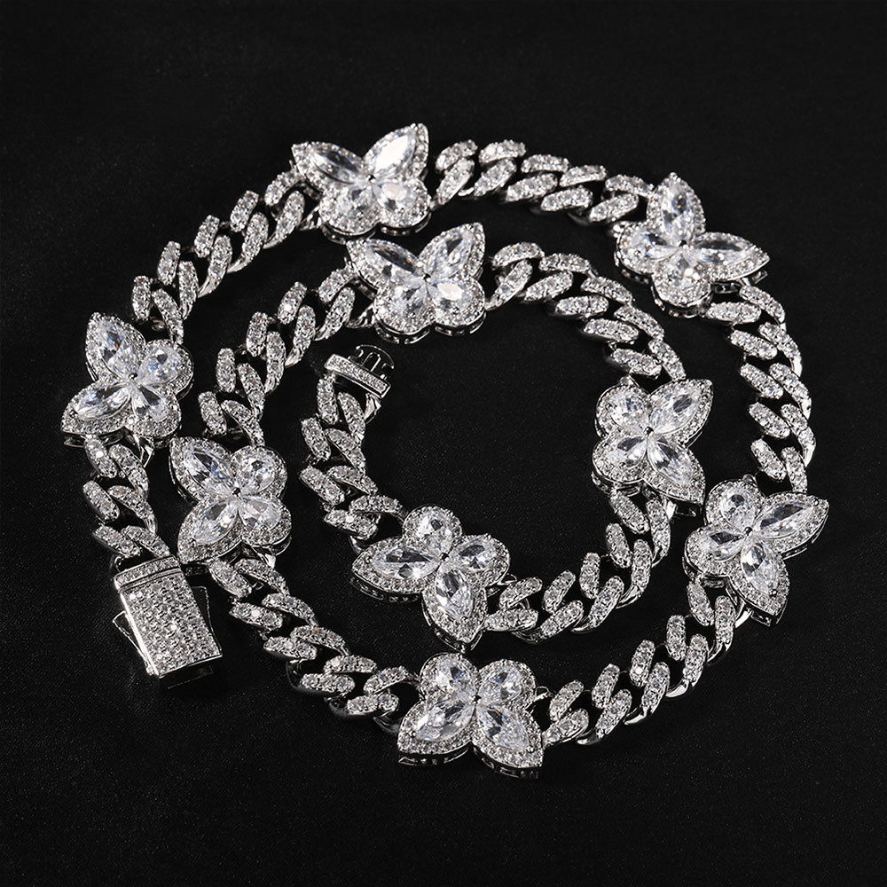 Dazzle Rhinestone Butterfly Chain - laseze