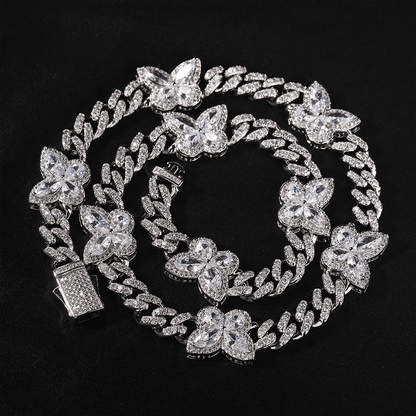 Dazzle Rhinestone Butterfly Chain - laseze