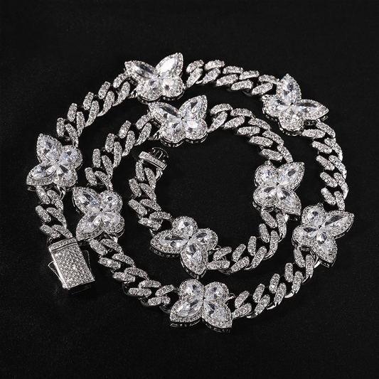 Dazzle Rhinestone Butterfly Chain - laseze