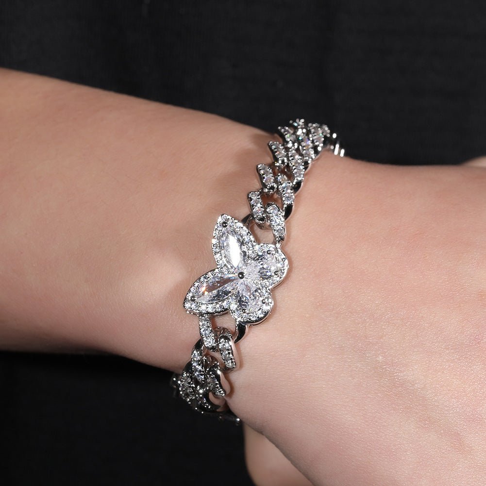 Dazzle Rhinestone Butterfly Chain - laseze