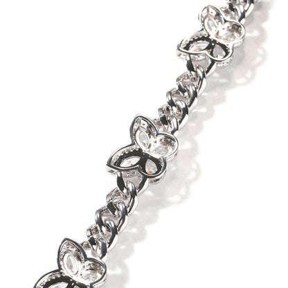 Dazzle Rhinestone Butterfly Chain - laseze