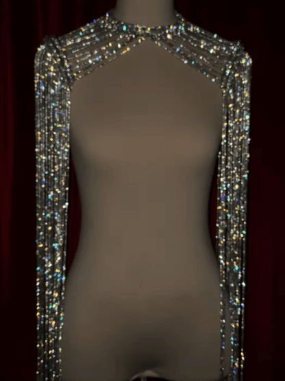 Dazzle Rhinestone Cape - laseze