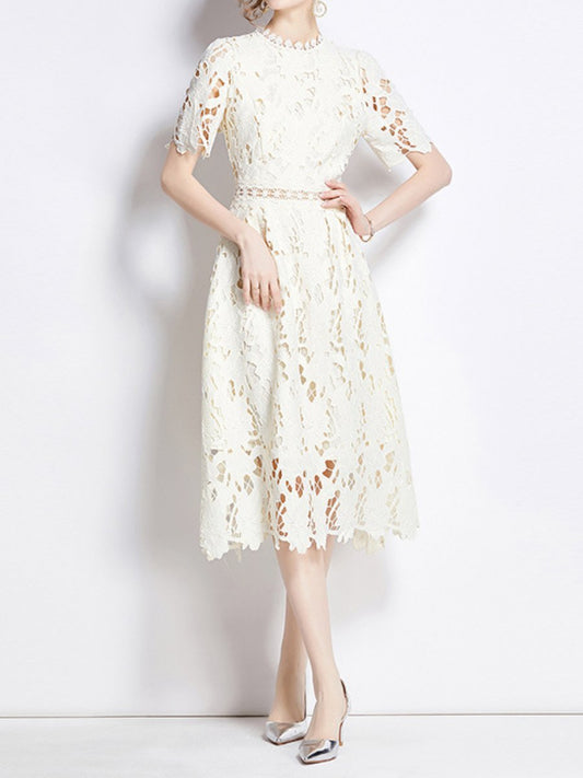 Demure Lace Midi Dress speciaic