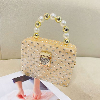 Diamond Beaded Acrylic Bag - laseze