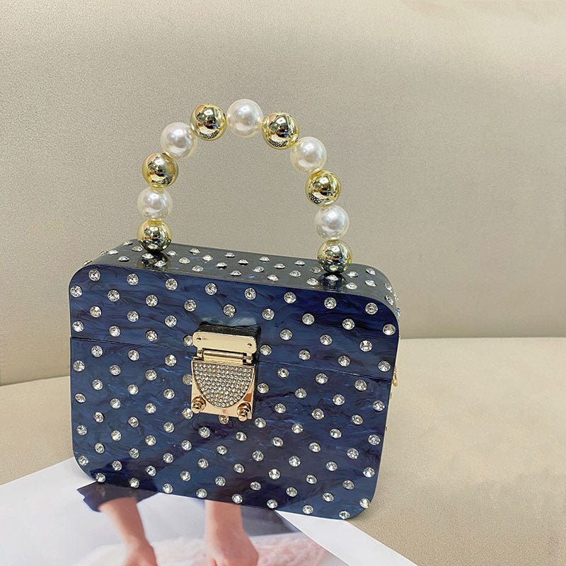 Diamond Beaded Acrylic Bag - laseze