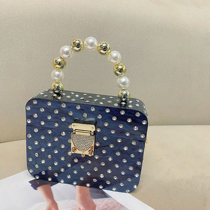 Diamond Beaded Acrylic Bag - laseze