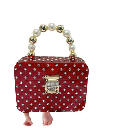 Diamond Beaded Acrylic Bag - laseze