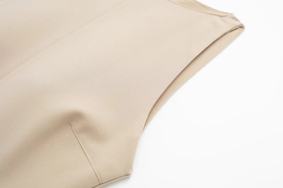 Double Belt Design Slim Fit Dress speciaic