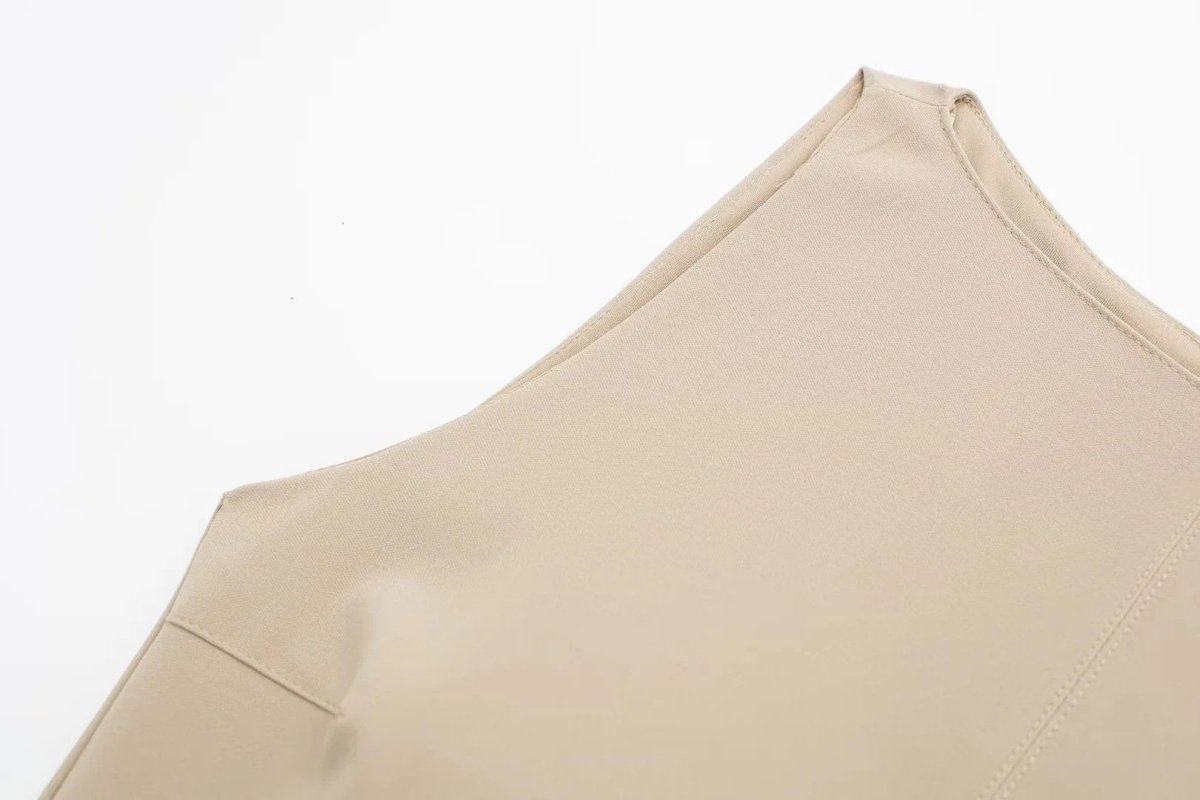 Double Belt Design Slim Fit Dress speciaic