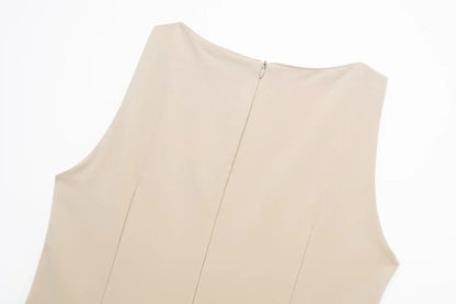 Double Belt Design Slim Fit Dress speciaic