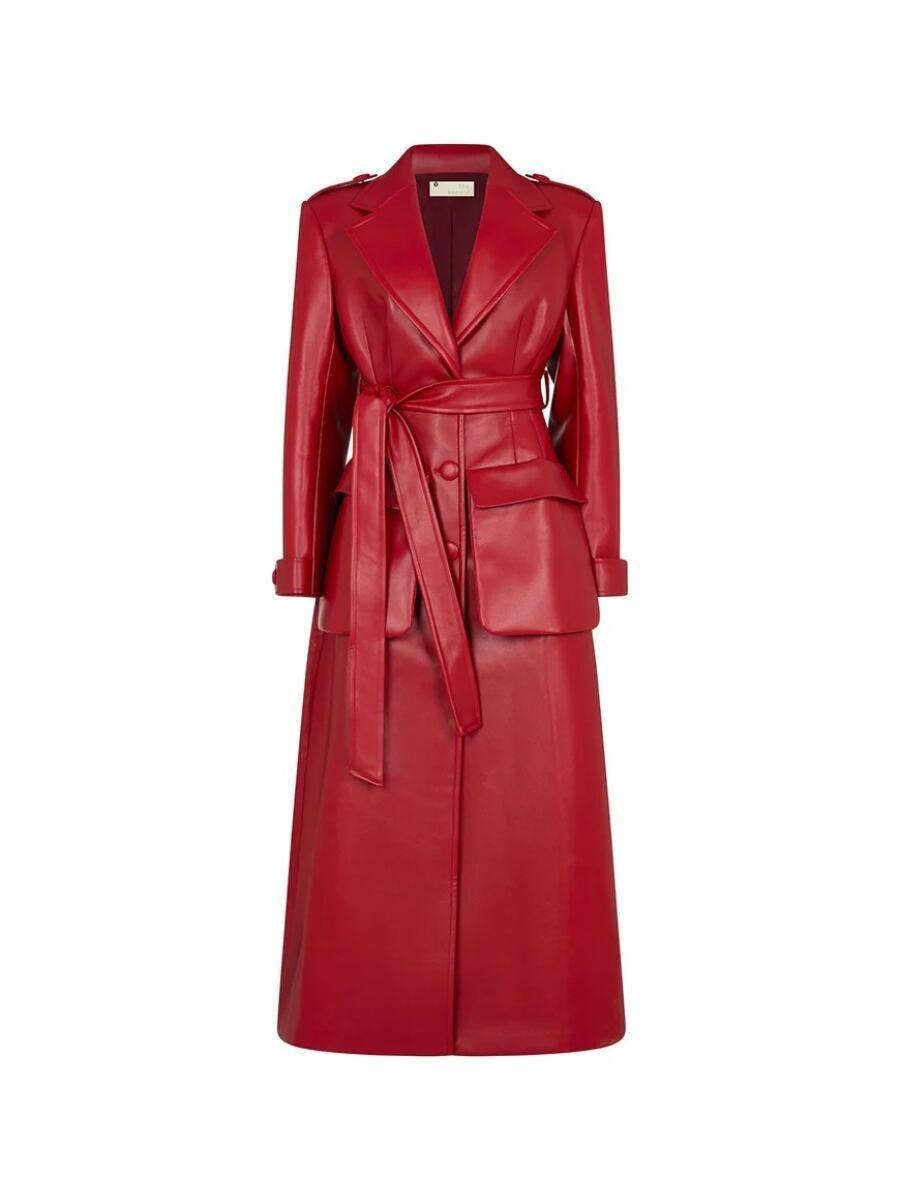 Faux Leather Windbreaker