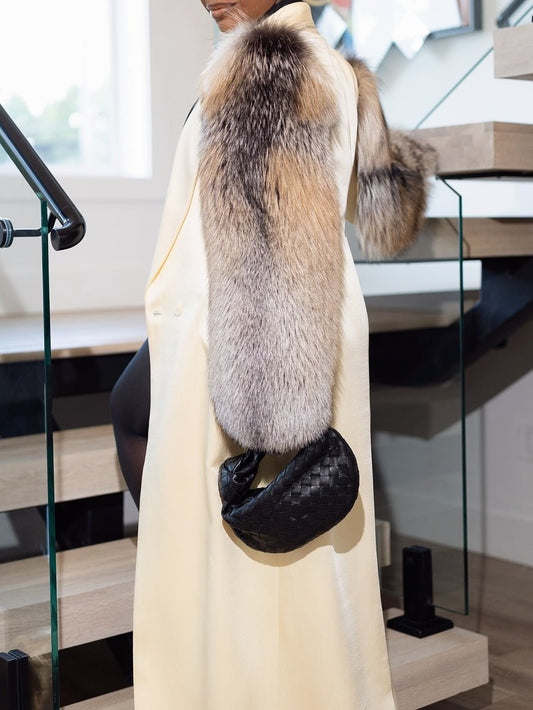 Eco-friendly Fur Stitching Coat fashgoods