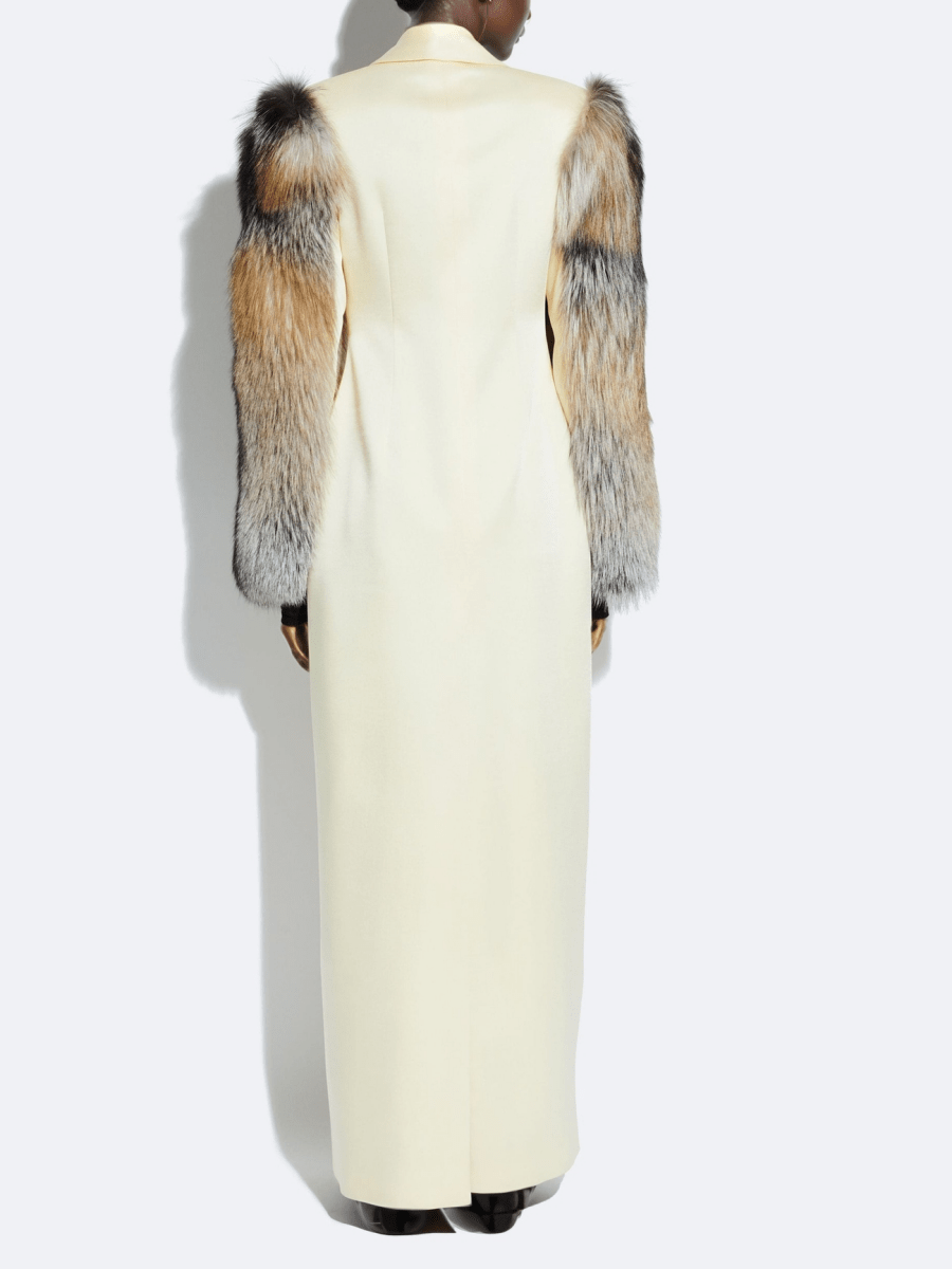 Eco-friendly Fur Stitching Coat fashgoods