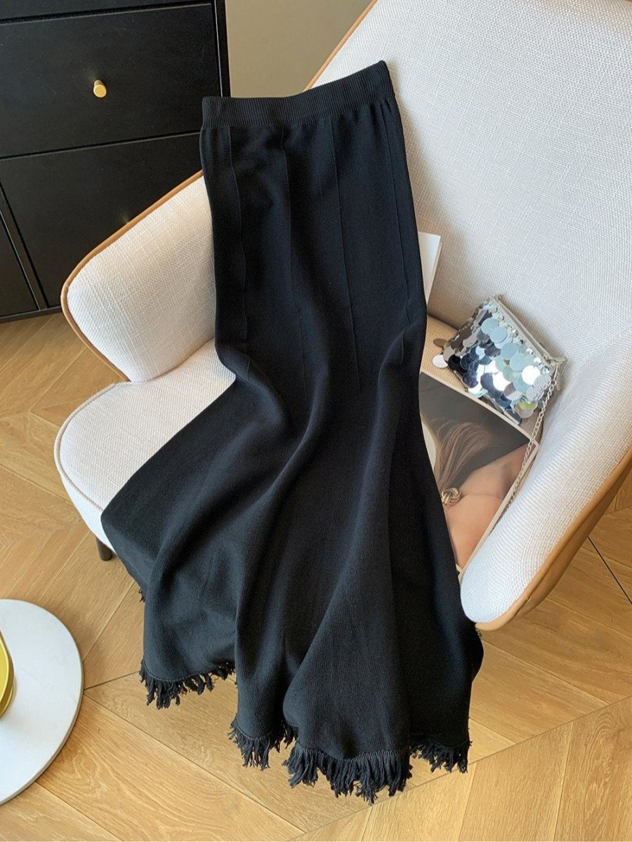 Elegant Fishtail Knit Skirt speciaic