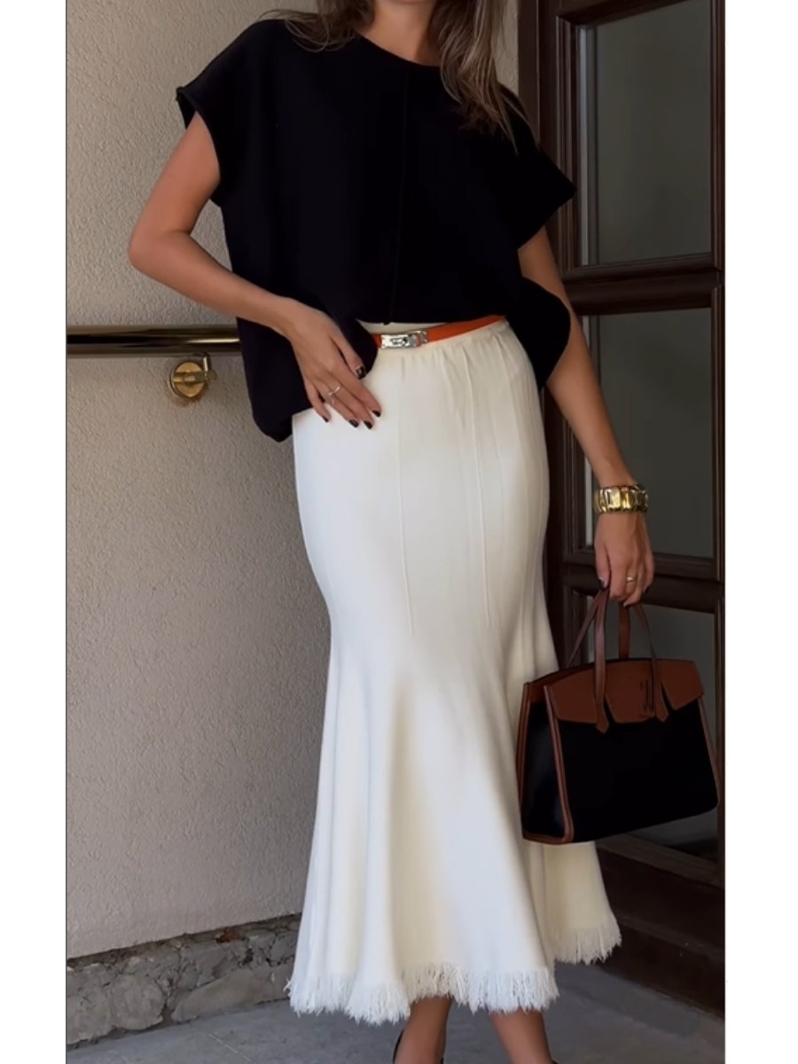 Elegant Fishtail Knit Skirt speciaic