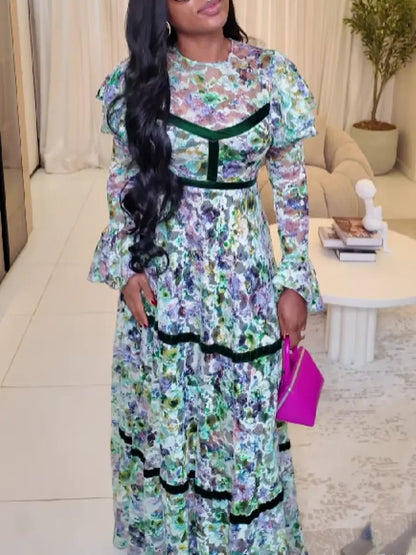 Embroidered Maxi Dress - laseze