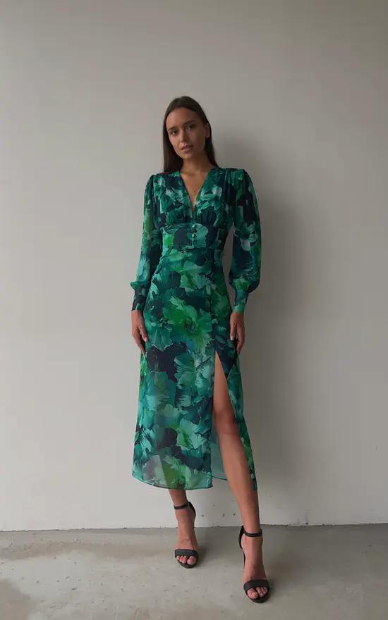 Emerald Midi Dress - laseze