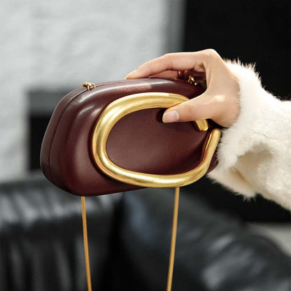 Evening Bag Mini Bag Vintage Metal Kipper Chain Crossbody Bag - laseze