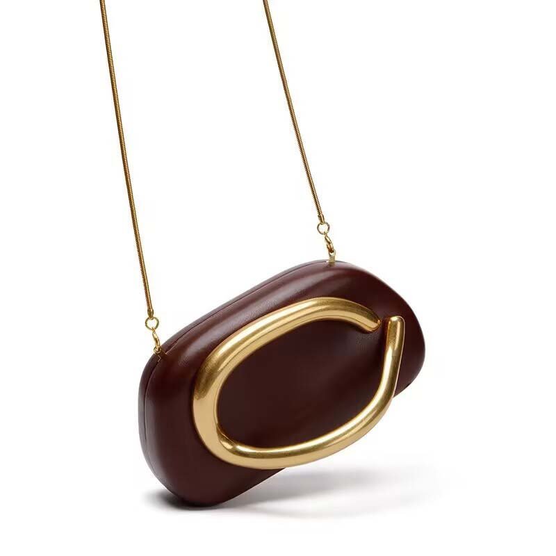 Evening Bag Mini Bag Vintage Metal Kipper Chain Crossbody Bag - laseze