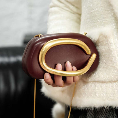 Evening Bag Mini Bag Vintage Metal Kipper Chain Crossbody Bag - laseze