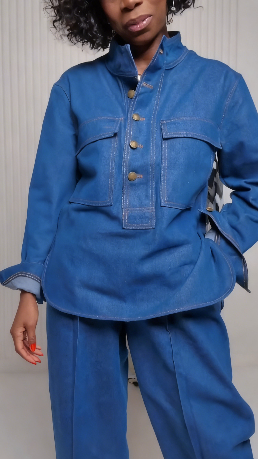 Oversized Denim Two-Piece