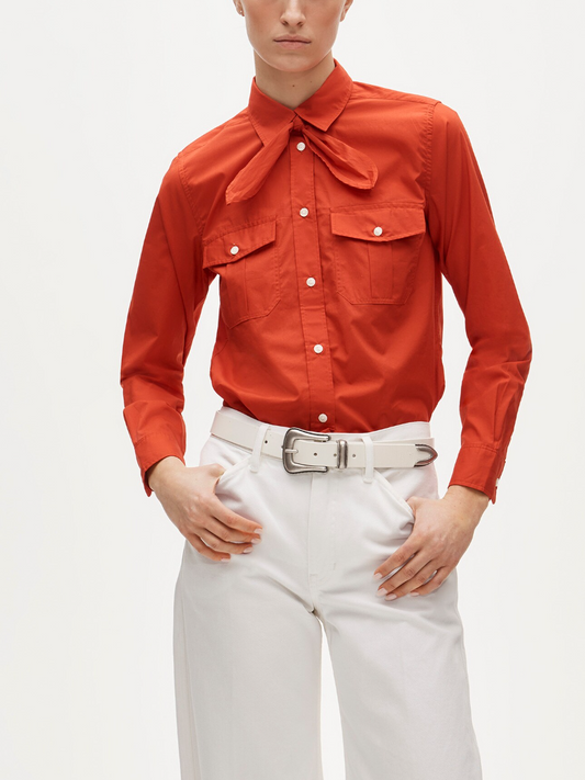 Bold Crimson Bow Tie Practical Top
