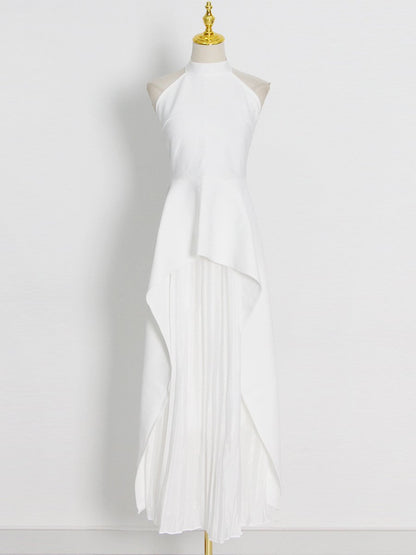 Fancy Dresses Black & White Aesthetics Ruffle Dress - laseze