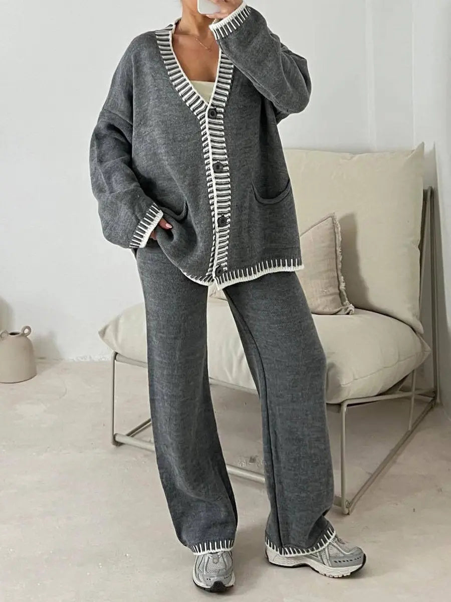 Fashion Casual Knitted Two-piece Set mymodle