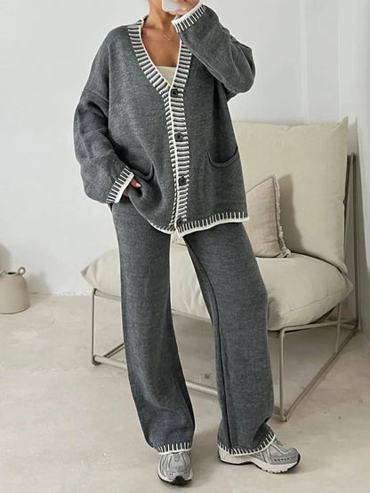 Fashion Casual Knitted Two-piece Set mymodle