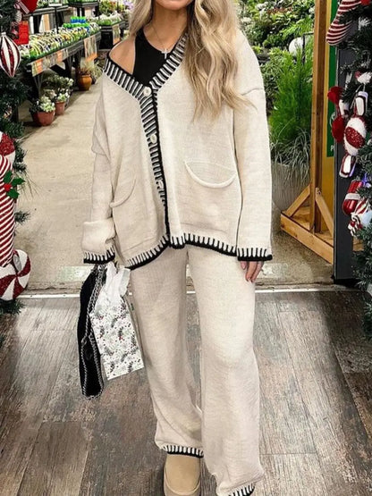 Fashion Casual Knitted Two-piece Set mymodle