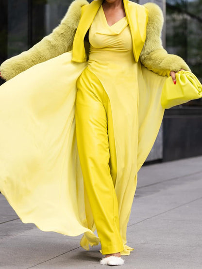 Fashion Faux Fur Patchwork Coat fashgoods