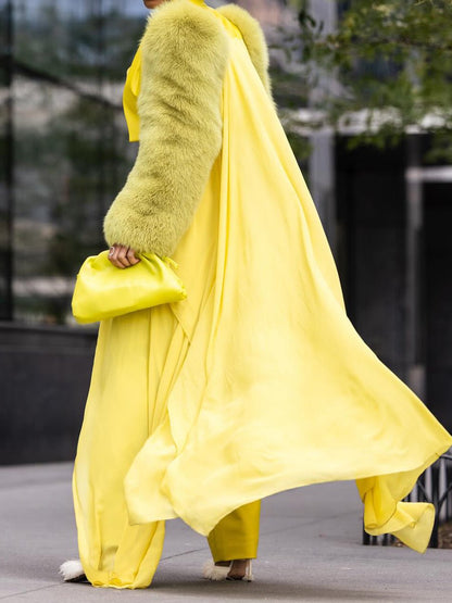 Fashion Faux Fur Patchwork Coat fashgoods