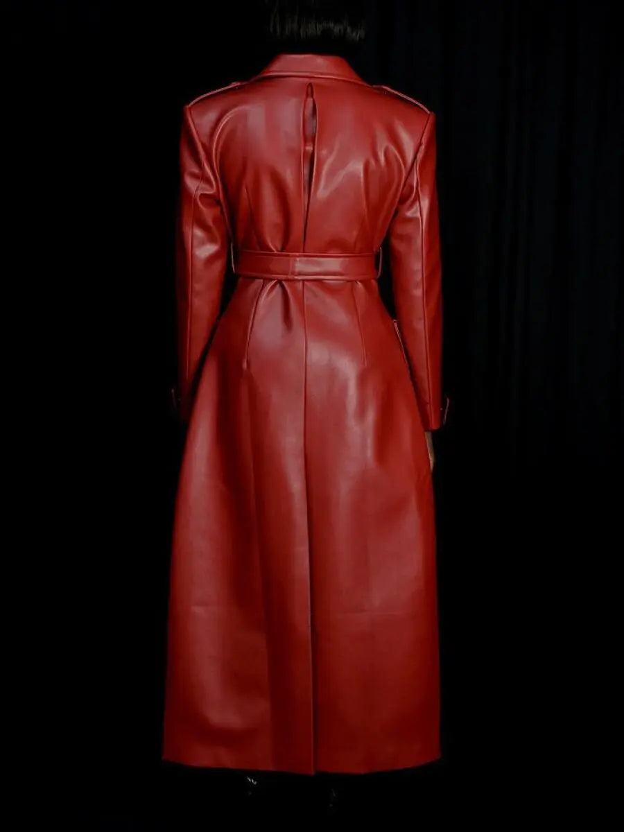 Faux Leather Windbreaker laseze