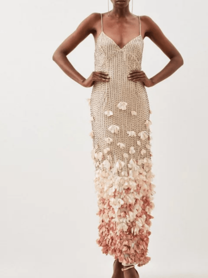 Floral Decal Dress - laseze