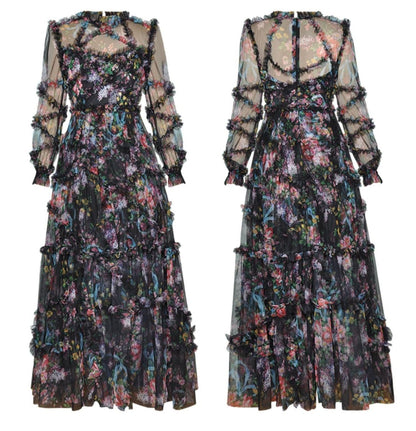Floral Fantasy Dress - laseze