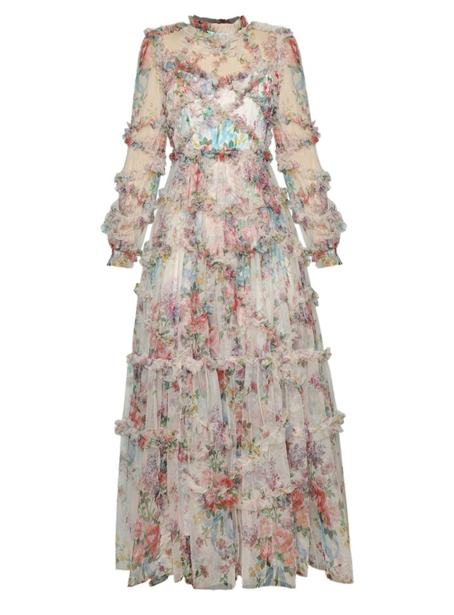 Floral Fantasy Dress - laseze