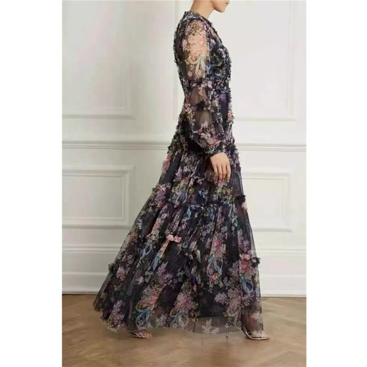 Floral Fantasy Dress - laseze