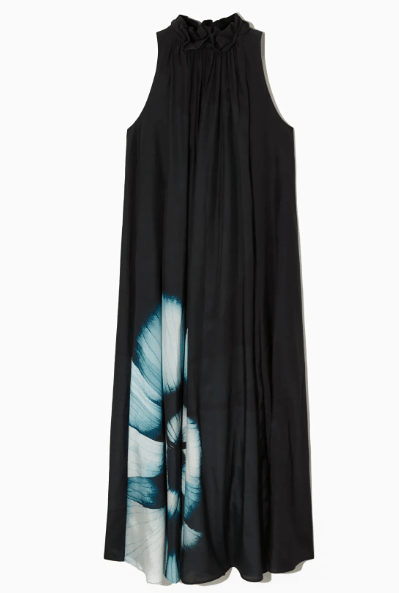 FLORAL - PRINT SILK - BLEND DRESS - laseze