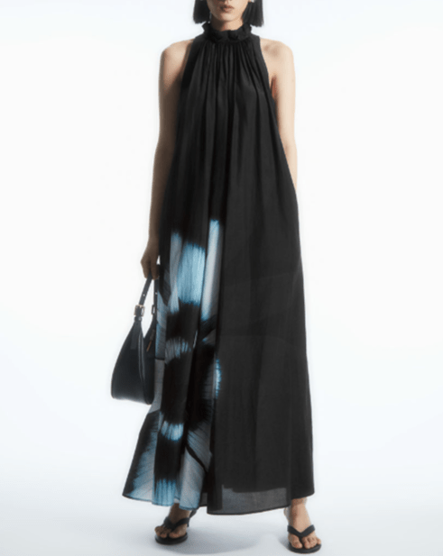 FLORAL - PRINT SILK - BLEND DRESS - laseze