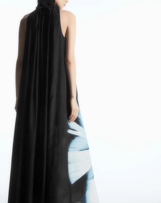 FLORAL - PRINT SILK - BLEND DRESS - laseze