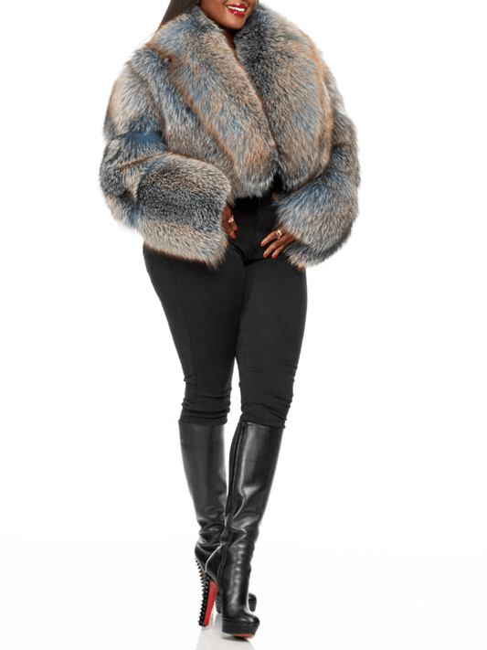 Fox fur jacket lavetri
